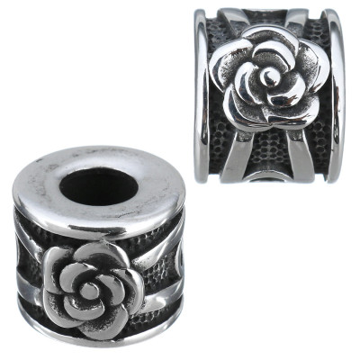 Solid bead with a large surgical steel thread