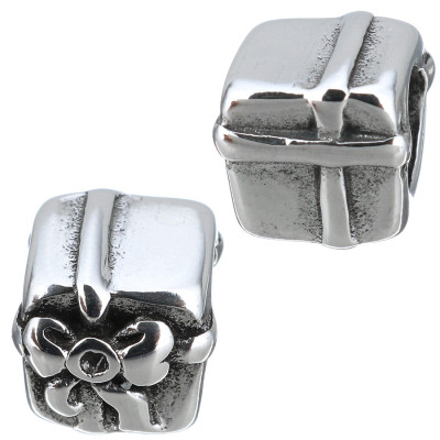 Bead with large drawstring of surgical steel gift