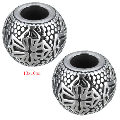 Surgical steel large bead