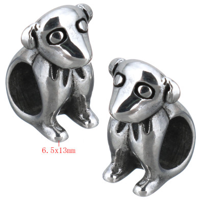 Surgical steel big dog bead Doggie