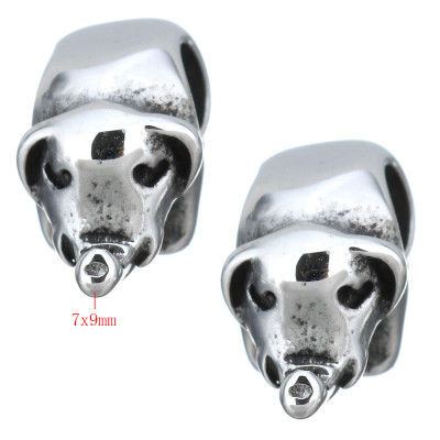 Large surgical steel bead Elephant bead