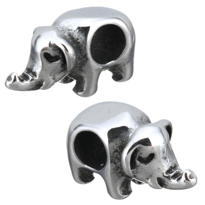 Large surgical steel bead Elephant bead
