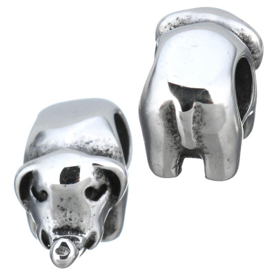 Large surgical steel bead Elephant bead