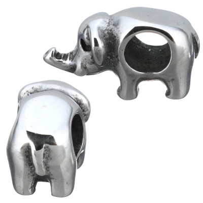 Large surgical steel bead Elephant bead
