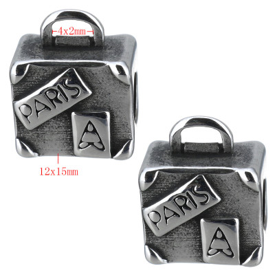 Bead suitcase made of surgical steel