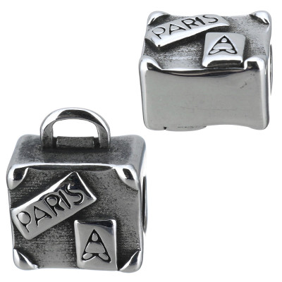 Bead suitcase made of surgical steel