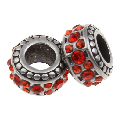 Light Siam Beads with surgical steel color