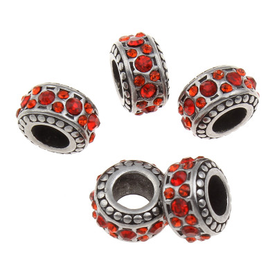 Light Siam Beads with surgical steel color