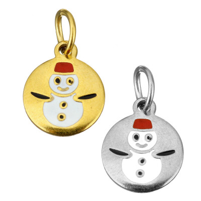 Small pendant snowman in two color variations