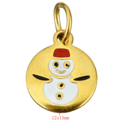 Small pendant snowman in two color variations