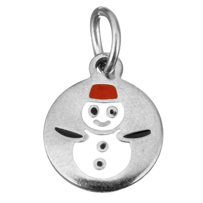 Small pendant snowman in two color variations