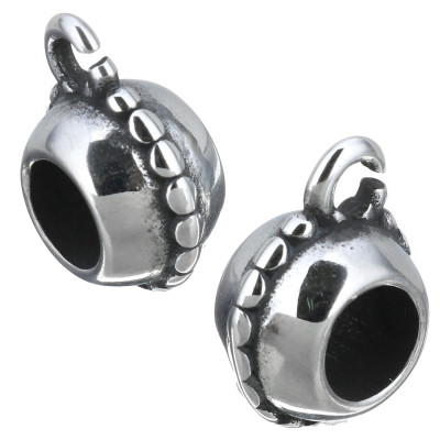 Surgical steel 6 x 12.5 x 9.5mm eyelet bead