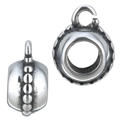 Surgical steel 6 x 12.5 x 9.5mm eyelet bead