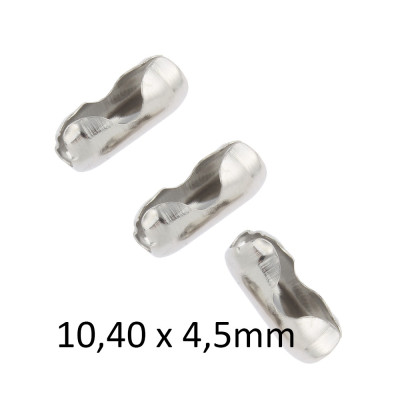 Spojovací díl pro kuličkovou řetízkovinu zámeček 10,40 x 4,5mm chirurgická ocel
