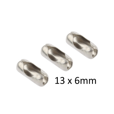 Spojovací díl pro kuličkovou řetízkovinu zámeček 13 x 6mm chirurgická ocel
