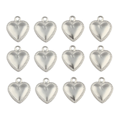 Small heart 8 x 10mm made of surgical steel