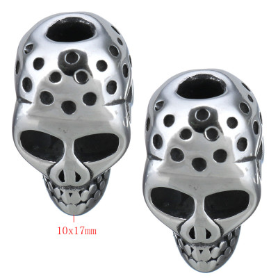 Bead perforated skull made of surgical steel