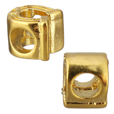 Bead ringing horseshoe in two color variants of surgical steel