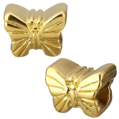 Bead bow tie in two color variants of surgical steel