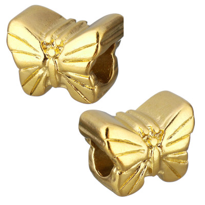 Bead bow tie in two color variants of surgical steel