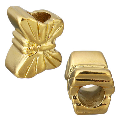 Bead bow tie in two color variants of surgical steel