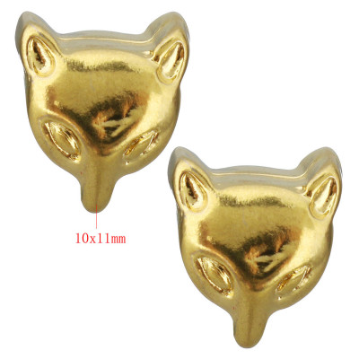 Bead fox in two color variants of surgical steel