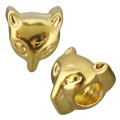 Bead fox in two color variants of surgical steel