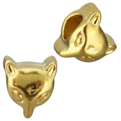 Bead fox in two color variants of surgical steel