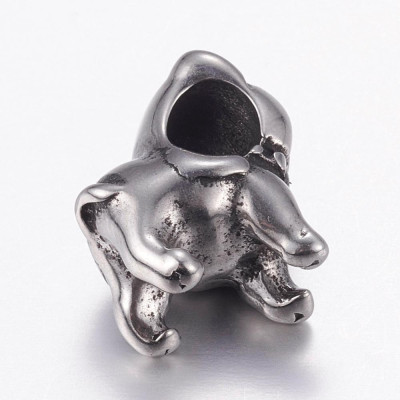 Surgical steel bulldog bead