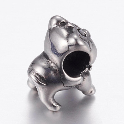 Surgical steel bulldog bead