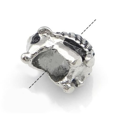 Surgical steel hedgehog bead