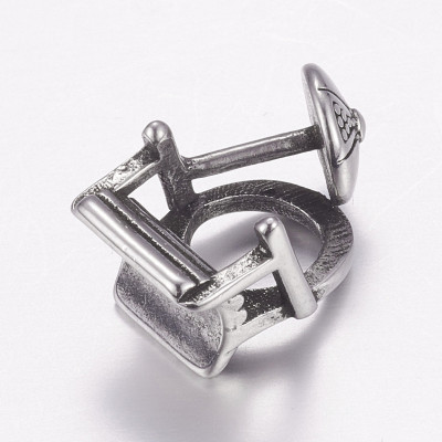 Bead with a large steel surgical steel beach chair