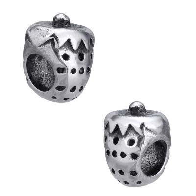 Surgical steel strawberry bead of surgical steel