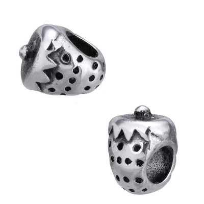 Surgical steel strawberry bead of surgical steel