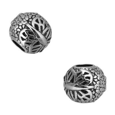 Surgical steel lace butterfly bead