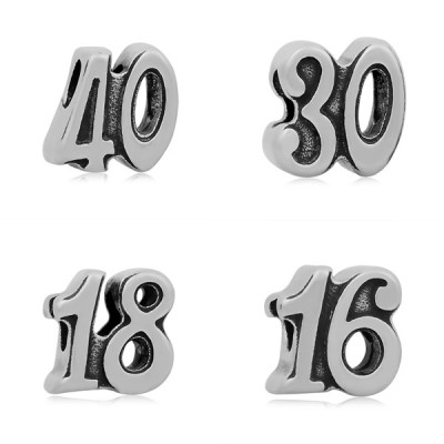 Surgical steel large bead numbers