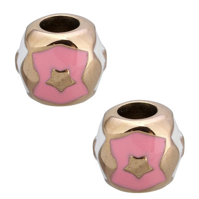 Stainless steel enamel bead