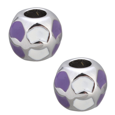 Large bead with two types of beads, surgical steel