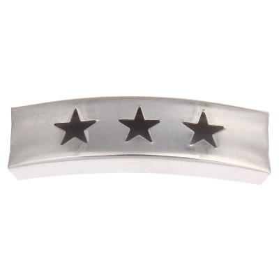 Square tube decorated with surgical steel stars