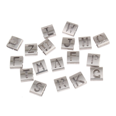Alphabet made of surgical steel