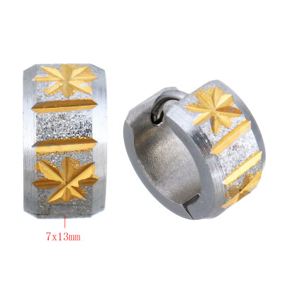 Ring earrings diamond surface of surgical steel