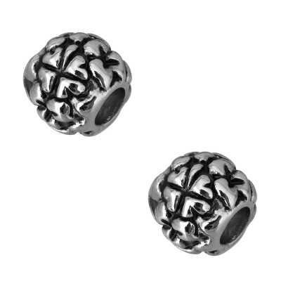 Large bead with surgical steel