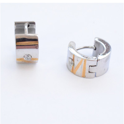 Ring earrings gold gavanization surgical steel