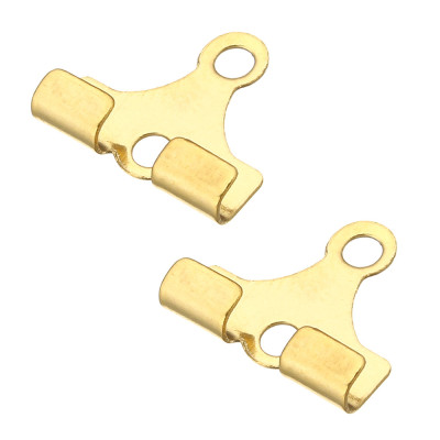 Double end made of surgical steel in gold plating