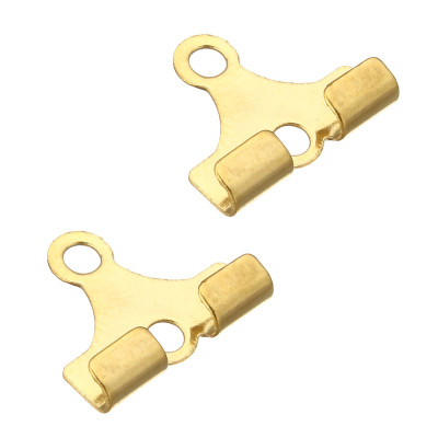 Double end made of surgical steel in gold plating