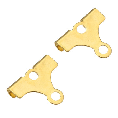 Double end made of surgical steel in gold plating