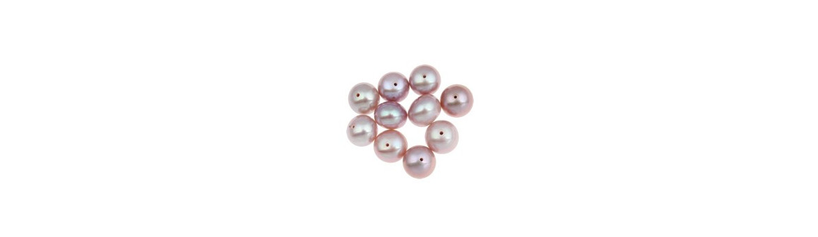 Half-drilled freshwater pearls