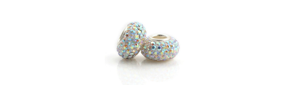 Rhinestone beads AG 925/10000