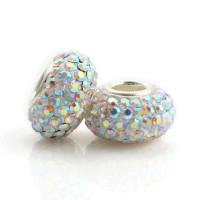 Rhinestone beads AG 925/10000
