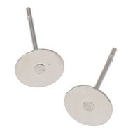 Flat Round Earring Stud